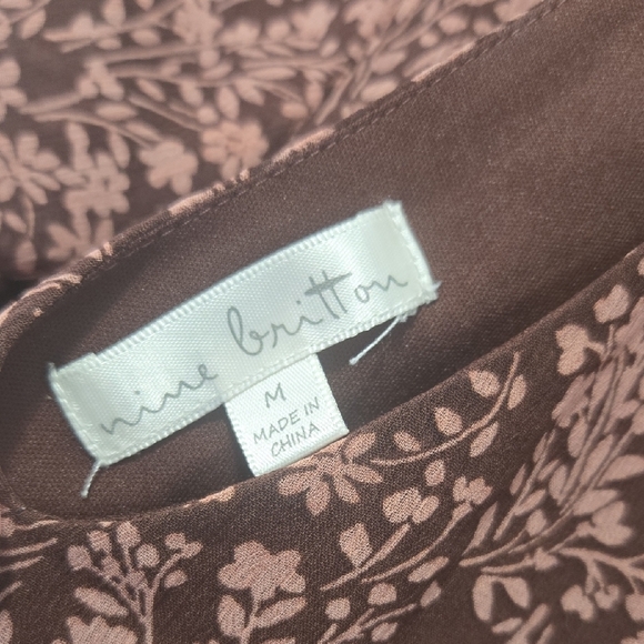 Nine Britton Floral Blouse - Brown and Pink - Picture 3 of 3